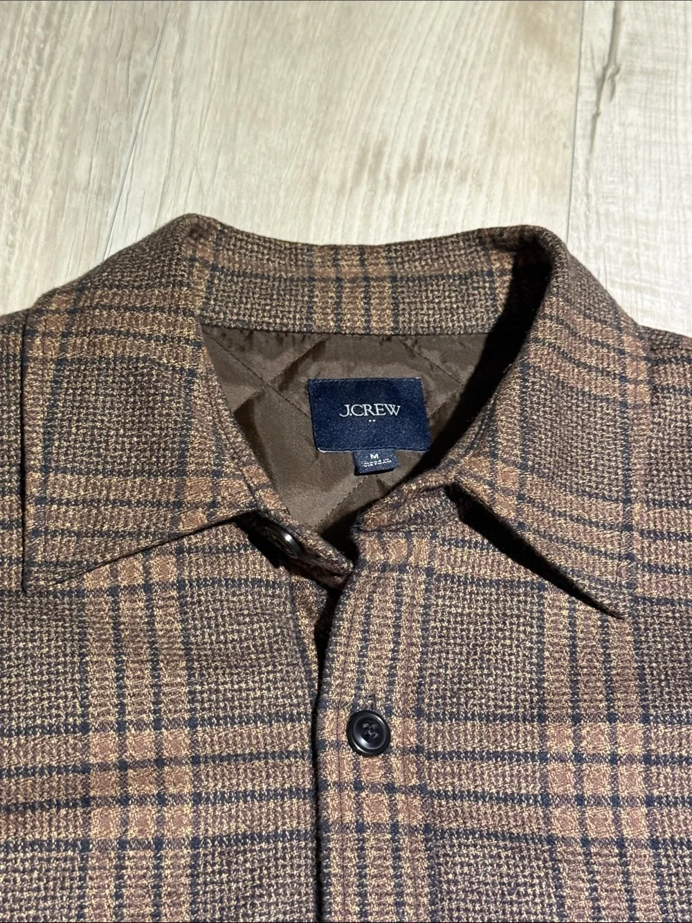 J. Crew Factory Brown Plaid Lightweight Shacket